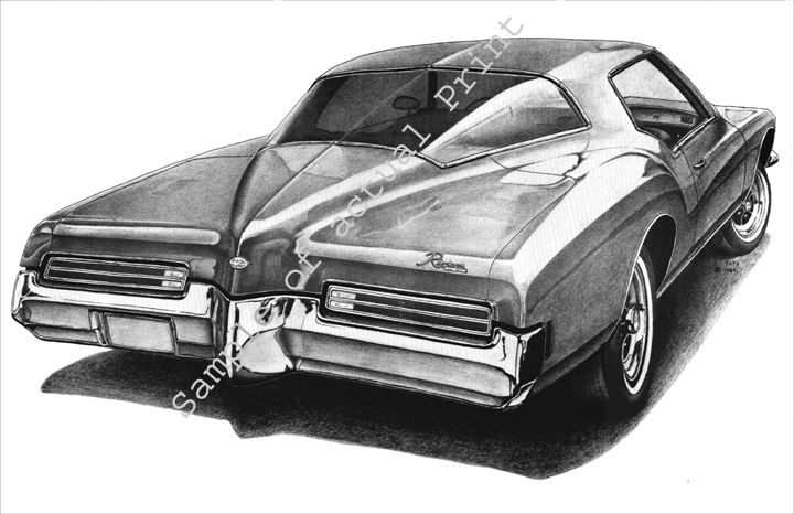 1971 Buick Rivera Print Size 11 x 17