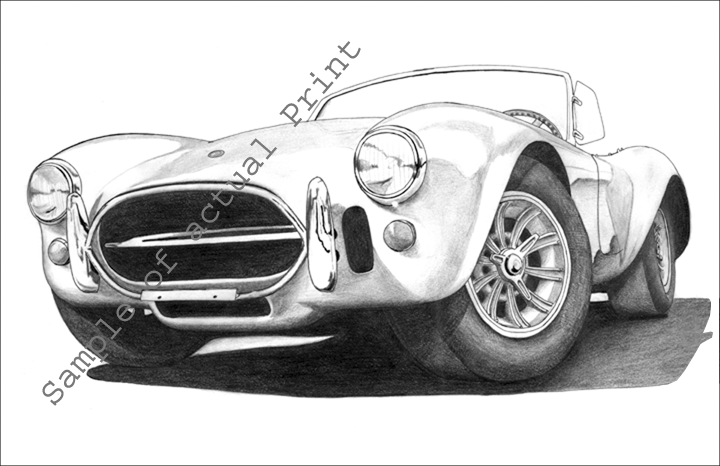 1967 Shelby Cobra Print Size 11 x 17 Suggest mat and mount in 16 x 20 